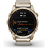 Часы GARMIN FENIX 7S – SAPPHIRE SOLAR EDITION CREAM GOLD TITANIUM WITH CREAM HEATHERED NYLON BAND 11358