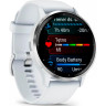 Часы GARMIN VENU 3 SILVER STAINLESS STEEL BEZEL WITH WHITESTONE CASE AND SILICONE BAND 010-02784-00