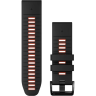 Ремешок для смарт часов GARMIN QUICKFIT 26 WATCH BANDS BLACK/FLAME RED SILICONE 11647